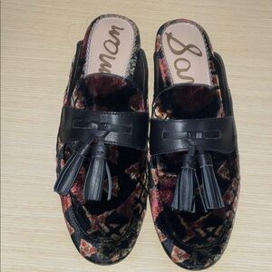 Sam Edelman Black and Multicolor Mules